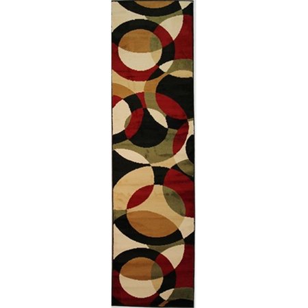 PERFECTPILLOWS Dulcet Bingo 2 ft. x 7 ft. 3 in. Runner Rug in Red PE1581897